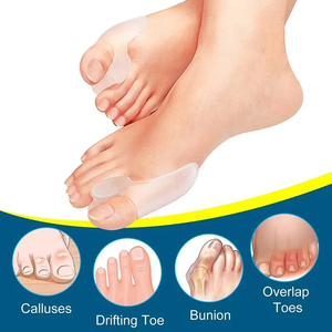 Corrector de <span class=keywords><strong>Juanetes</strong></span> Hallux Valgus, Separador de Dedos Grandes, Corrector de Gel de Silicona, Férula Ortopédica, Herramienta <span class=keywords><strong>para</strong></span> el Cuidado de los Pies y Alivio del Dolor - Product Image 4