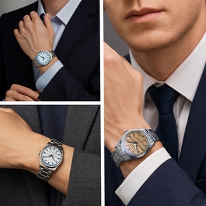 Đồng hồ nam quartz mặt tròn kiểu dáng đơn giản, chống nước 3ATM, vỏ thép không gỉ, mặt số vân cát 3D, đồng hồ nam đặt làm riêng - Product Image 4