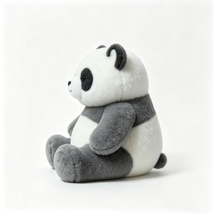 Peluche de panda personalizado, panda gris y blanco, lindo juguete de panda, peluche de panda gordo, muñeco de panda suave - Product Image 2