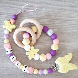 Hot Bán 100Pcs Cấp Thực Phẩm Tự Làm Bút Keychain Vòng Đeo Tay Beading Đồ Trang Sức Làm Silicone Bướm Hạt - Product Image 5