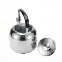 Bouilloire à sifflet en acier inoxydable au design moderne avec grande capacité pour un usage domestique Compatible avec les cuisinières à gaz et à induction
