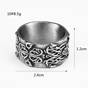 yunnique Fashion <b>Rings</b> <b>Men</b> Titanium Steel Viking Celtic Knot Dragon Pattern <b>Ring</b> Hip Hop Style Gift Jewelry - Product Image 5
