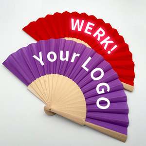 Éventail Pliant Personnalisé en Bois Rouge à Tenir à la Main, Impression Personnalisée, Éventail en Bambou pour Mariage – Prix Usine - Product Image 4