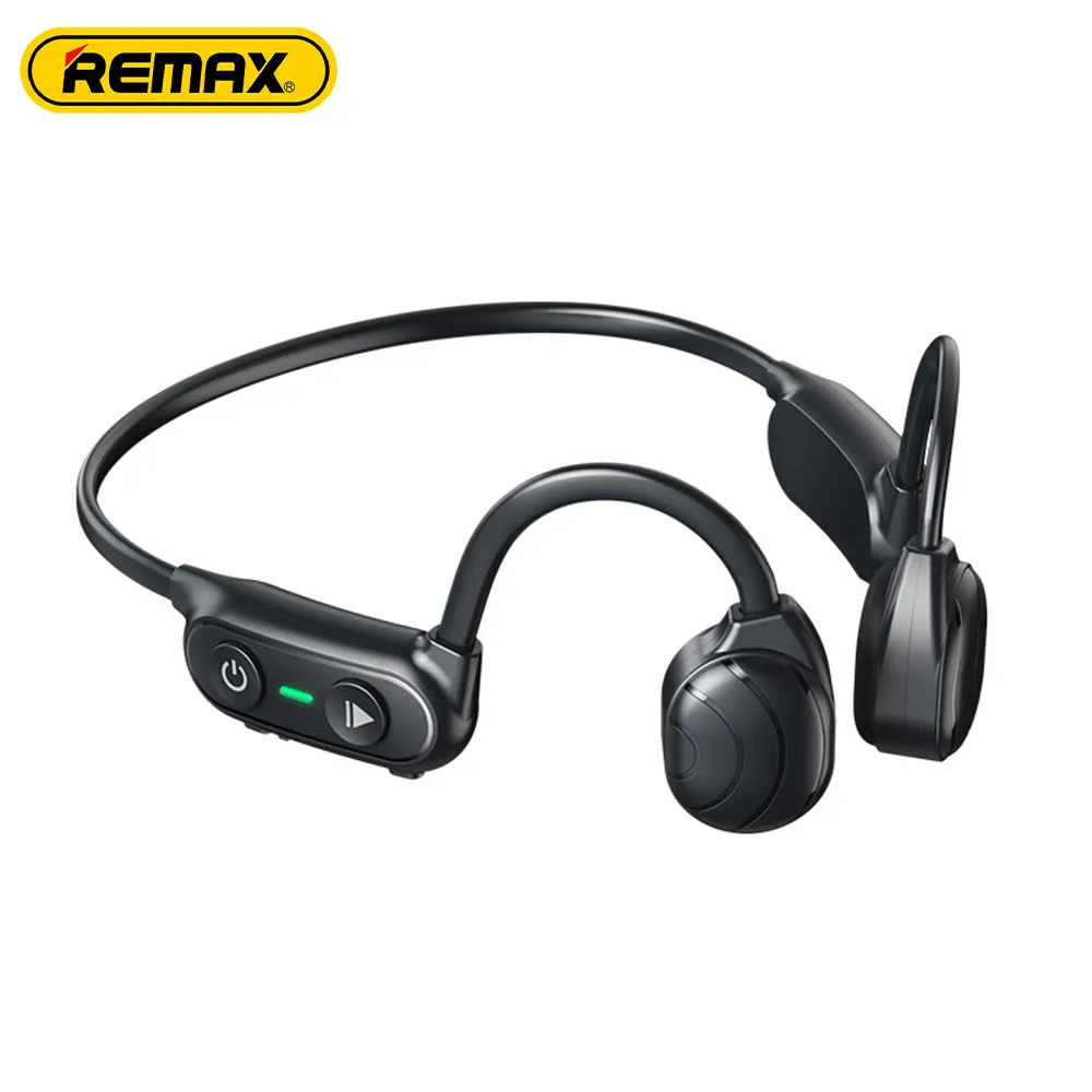 Remax Headset Bluetooth Nirkabel 5.0, Headset Bluetooth Nirkabel, Konduksi Tulang, Baterai Lama, RB-S33