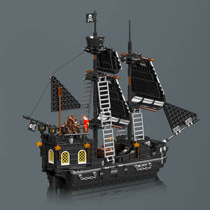 मोल्ड किंग 10195 काले मोती, बच्चों को उपहार स्ट्रीट व्यू सेट कुटीर बिल्डिंग ब्लॉक - Product Image 4