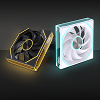 LOVINGCOOL Ventilateur RVB Super Nouveau Style avec Affichage RPM 240/360, Ventilateur Intégré Fonctionnel avec Long Écran Miroir pour Boîtiers PC d'Ordinateur