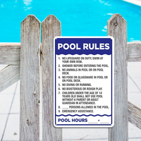 Panneau métallique de règles de piscine, imperméable, panneau d'avertissement de sécurité pour piscine extérieure