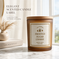 Autocollants en velours pour bougies, autocollants en feutre floqué, autocollants personnalisés pour bougies parfumées et aromathérapie
