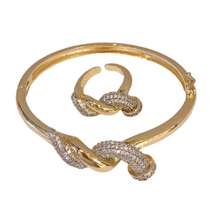 Twisted Nail Bangle Gold And Silver Two Tone Micro Inlay <b>Copper</b> Alloy Women's Jewelry Gift Hook Shape Fashion <b>Bracelet</b> - Product Image 5