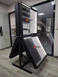 Étagère d'exposition de cartes à collectionner en métal et acrylique avec éclairage LED, répositionnable, pour la vente au détail et la vente en gros - Product Image 2