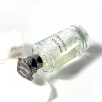 Fabricant de bocaux en verre avec couvercles, bouteille de parfum de luxe, bouteille cylindrique transparente d'huile d'olive, bouteille de parfum de 100ml