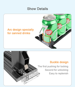 Sistema Organizzatore per Bevande da Frigorifero, Dispenser per Lattine di Soda, Organizzatore per Bottiglie Regolabile per Supermercati - Product Image 5