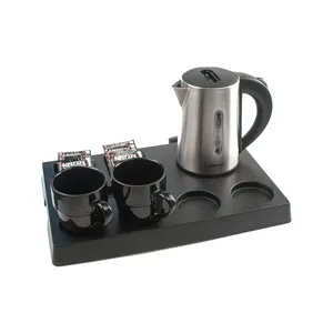 Honeyson hotel welcome tray with small capacity stainless electric kettle