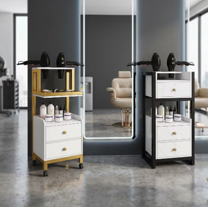 Simple and Stylish Barber <b>Shop</b> Tool Cabinet Salon Perm and Dyeing Hair Cutting Cabinet Beauty Salon Cart - Product Image 1