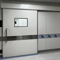 Porte coulissante à lévitation magnétique plaque de plomb manuelle semi-automatique balançoire simple chambre d'hôpital porte propre