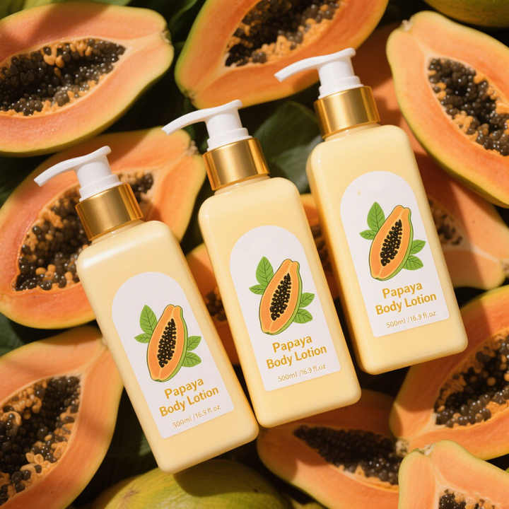 Papaya Milk Body Lotion With Shea Butter Retinol Brightening Hand Body Cream For Women Dark Knees Elbow Whitening