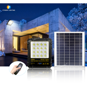 Проектор водонепроницаемый Ip65 интегрированный наружный 100 Вт-400 Вт Солнечные прожекторы с дистанционным управлением светодиодные Солнечные прожекторы - Product Image 1