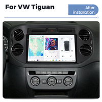 Système audio pour voiture Android avec écran tactile 2K, amplificateur DSP, GPS et RGB pour VW Tiguan - Série DUDU 12+512 Go