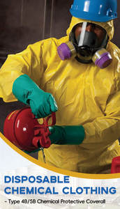 Vêtements de travail Vêtements de sécurité jetables Combinaisons de travail de protection chimique Combinaisons PPE Combinaisons jetables jaunes - Product Image 6