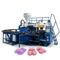 Machine de moulage par injection de chaussures en PVC cristallin monocolore avec composants de moteur, machine à fabriquer des chaussures en gelée