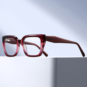 <span class=keywords><strong>Gafas</strong></span> de Acetato Cuadradas con Protección Anti-Luz Azul para <span class=keywords><strong>Mujer</strong></span> MS 18101, con Lentes de Resina con Diseño Floral, Montura Completa y Duradera - Product Image 1