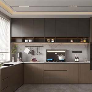 Proveedor de Gabinetes de Cocina de Madera Contrachapada, Armarios de Piedra de Cuarzo, Diseño Moderno para Desarrolladores de Apartamentos y Constructores - Product Image 1