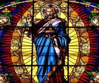 Vitrail de style Tiffany chinois, vitrail d'église, prix de gros