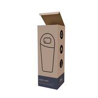 Caja de Embalaje para Botellas de Agua de Vidrio Impresas al por Mayor, Botellas de Agua Portátiles, Vasos de Vidrio para Caja de Botellas de Agua de Vidrio