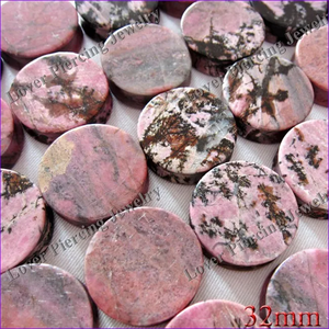 [SE-S416] بالجملة مزدوج المسامير المعلقة سدادات الحصيرة رودونيت طبيعي حجر وردي أذن مقاييس الأنابيب ثقب الجسم جودة المجوهرات - Product Image 6