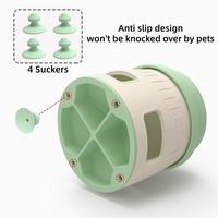 Nouveau distributeur d'aliments pour animaux de compagnie en silicone 2-en-1 avec puzzle chat jouet ventouse antidérapant accessoires d'alimentation lente écologique anti-fuite