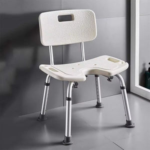 Sgabello <span class=keywords><strong>da</strong></span> doccia antiscivolo regolabile in altezza panca attrezzo-assemblaggio senza <span class=keywords><strong>ausili</strong></span> <span class=keywords><strong>da</strong></span> <span class=keywords><strong>bagno</strong></span> con schienale - Product Image 6