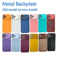 Coque de téléphone 17 Pro Max, peinture métallique, couverture intégrale, autocollant arrière en métal personnalisé OEM, accessoires