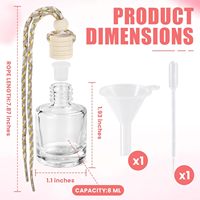 Diffuseur de parfum pour voiture vide de 8 ml avec logo personnalisé, bouchon en bois et opercule en liège, boîte personnalisée sérigraphiée