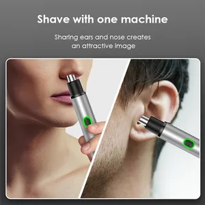 Portable Electric Nose Hair Trimmer USB Battery Powered Facial Shaver For Nose And Ear Hair Removal Household Use