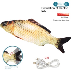 Jouets électriques USB en gros pour animaux de compagnie, jouets en peluche interactifs pour enfants, chantent et parlent, imitant les poissons <span class=keywords><strong>qui</strong></span> sautent, blagues et farces pratiques - Product Image 5