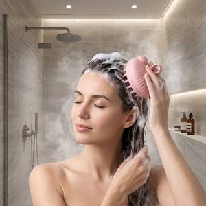 <b>Hair</b> <b>Scrubber</b> Scalp Massager Shampoo Brush Silicone Scalp Exfoliator <b>Hair</b> Wash Tool for All <b>Hair</b> Types of Women, Men, Kids, Pets - Product Image 1