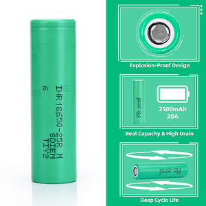 En Stock <span class=keywords><strong>25R</strong></span> 3,7 V <span class=keywords><strong>18650</strong></span> Li-Ion Batería 2500mAh Batería cilíndrica para scooter para equilibrio de scooters eléctricos - Product Image 5