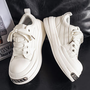 Baskets décontractées pour hommes Custom Big-Toe <span class=keywords><strong>Mickey</strong></span>, nouvelle collection automne 2026, tendance, blanches, à bout rond, à semelle épaisse, rehaussantes, durables et à lacets - Product Image 2