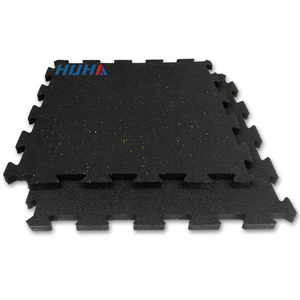Copertura per pavimenti riciclati da 100cm x 100cm attrezzatura da palestra adatta a <span class=keywords><strong>pavimento</strong></span> ad incastro ad alta densità tappetini in gomma - Product Image 4