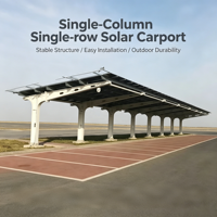 Spécialisé dans la fabrication de supports de carport solaire à colonne simple et double, avec des caractéristiques de sécurité et d'étanchéité à la pluie