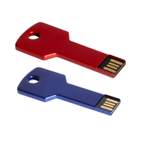 Clé USB personnalisée en forme de clé, 4 Go-64 Go, 2.0, en métal, clé USB colorée en forme de clé pour cadeau promotionnel