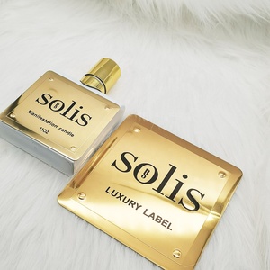 Custom Cosmetics Fragrance <strong>Perfume</strong> Private Metal Label New Design logo Adhesive Labels <strong>Embossed</strong> Brand Name logo <strong>Stickers</strong> - Product Image 2