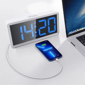 Para reloj despertador LED de sincronización Bluetooth con pantalla Digital grande, 3 niveles de brillo, 2 juegos de función de repetición, movimiento electrónico - Product Image 5