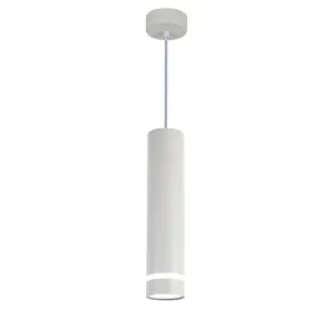 Lámpara de tubo blanco GU10 para casa, iluminación de techo Interior decorativa, candelabro moderno Simple, luces LED colgantes, 5W