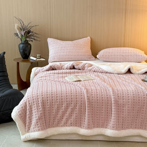 <span class=keywords><strong>Manta</strong></span> moderna de terciopelo con aire acondicionado, cubierta de cordero de leche gruesa, siesta universal para las cuatro estaciones, para sofá, oficina o cama - Product Image 2