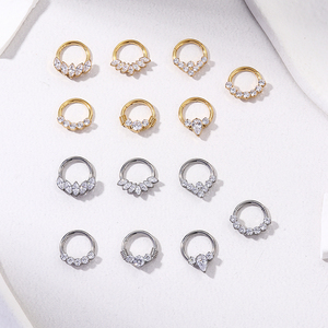 Trang sức Titan ASTM F136, khuyên tai Titan không mối nối, khuyên khuyên dạng vòng xoay, khuyên mũi, khuyên <span class=keywords><strong>septum</strong></span> - Product Image 2