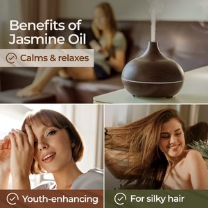 FEXMS Jasmine <strong>Essential</strong> <strong>Oil</strong> Natural Flower Aromatherapy <strong>Oils</strong> for <strong>Diffuser</strong> Massage Home Scent <strong>DIY</strong> Candle Soap Making Skin Care - Product Image 4