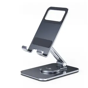 Tablet Stand All Aluminum Alloy 360 Degree Rotating Tablet Computer Stand Portable Folding Desktop Mobile Phone Holders