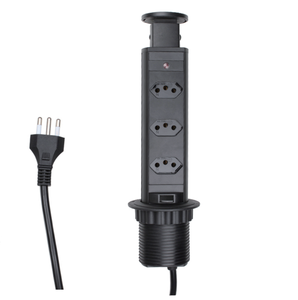 Prise de courant Pop up standard brésilienne avec 3 prises et prise de table électrique de charge USB Torre de Tomada - Product Image 4