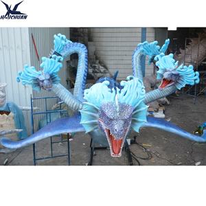 Animatronic modelli Animatronic realistici realistici personalizzati in fabbrica Animatronic <span class=keywords><strong>Blue</strong></span> Western <span class=keywords><strong>Dragon</strong></span> con cinque teste - Product Image 5